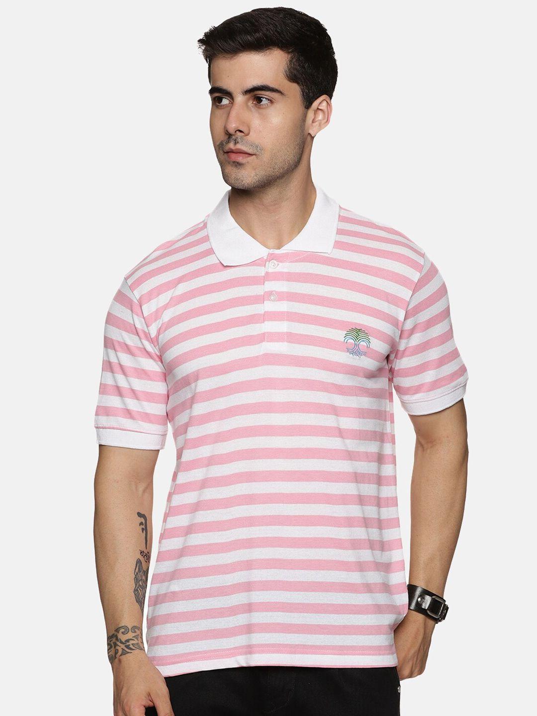 baesd striped polo collar cotton t-shirt