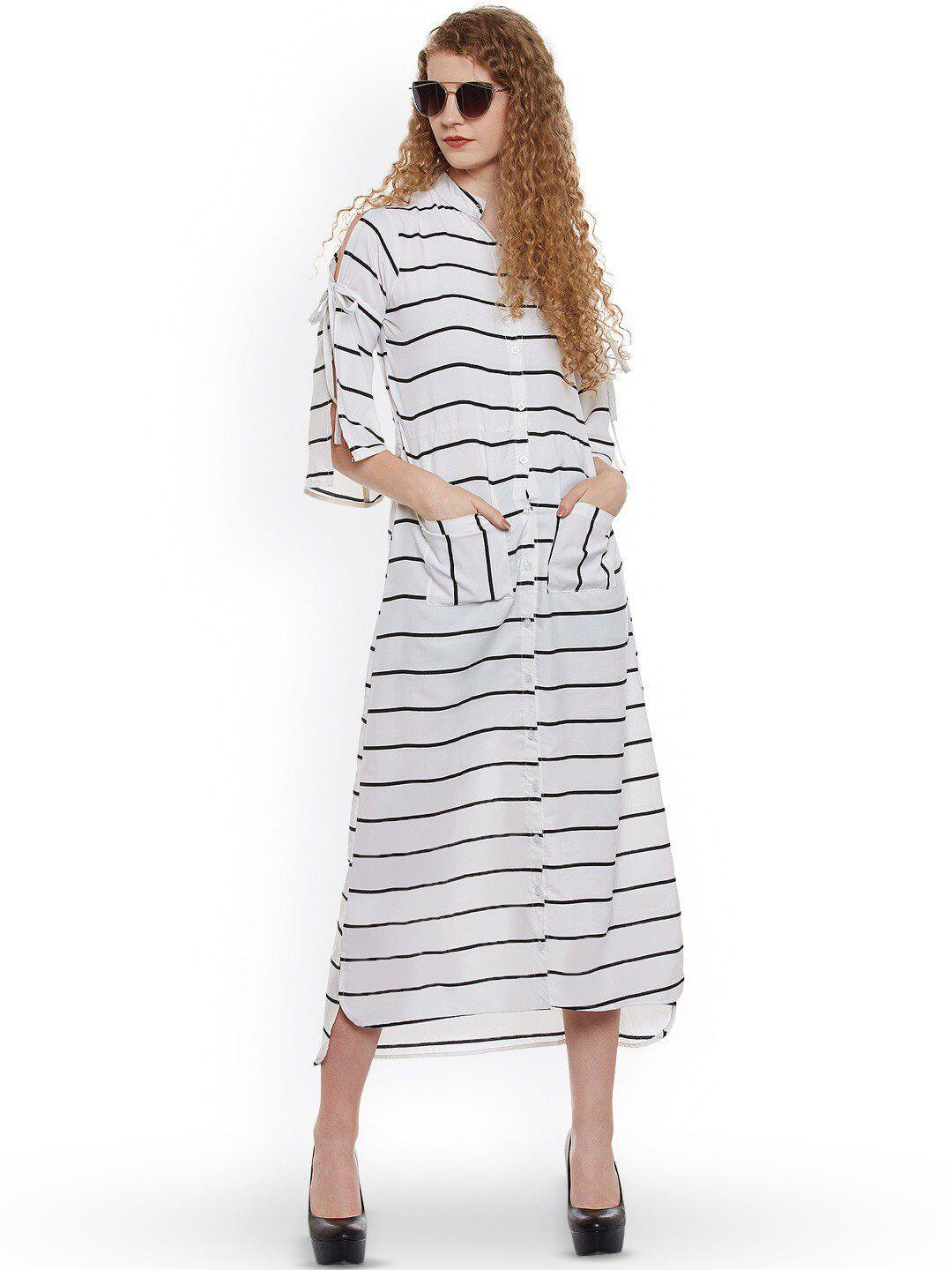 baesd striped shirt style midi dress