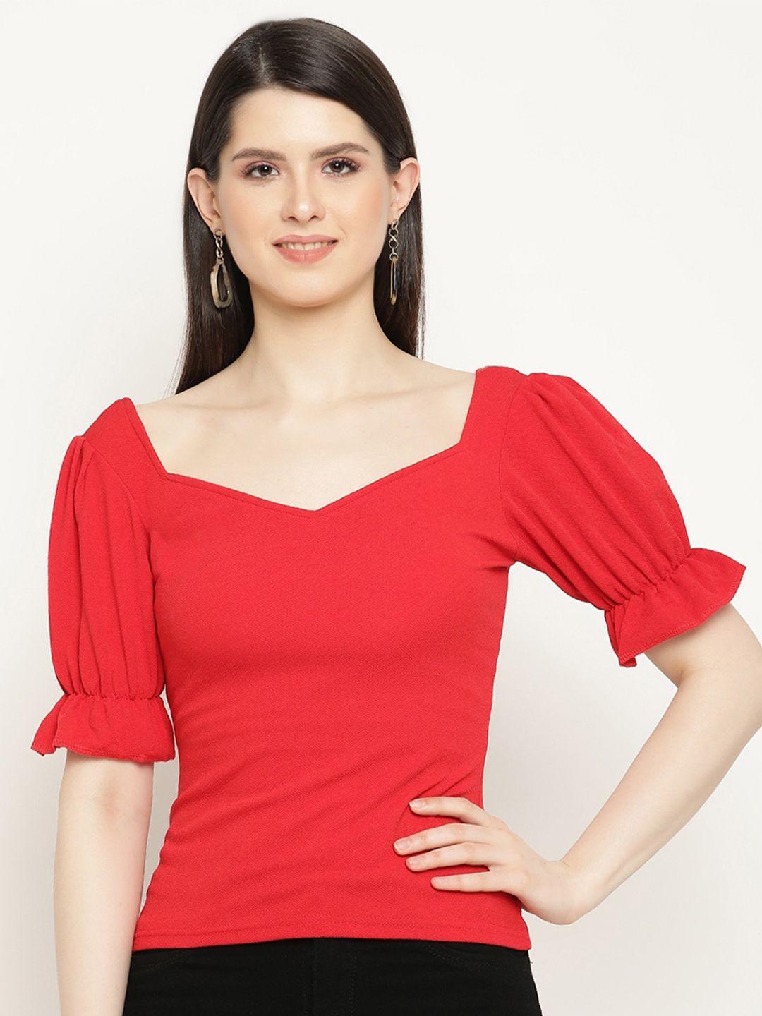 baesd sweetheart neck puff sleeve top