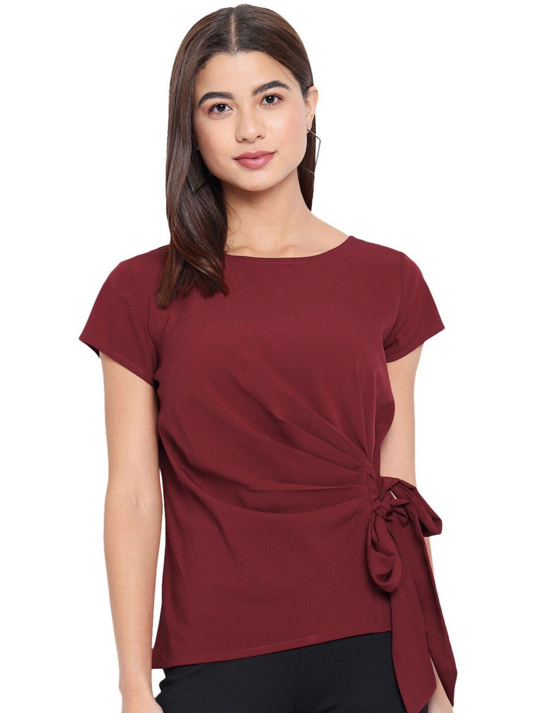 baesd tie-up detail round neck top