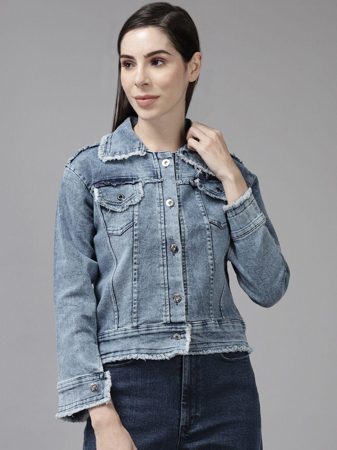 baesd washed cotton denim jacket