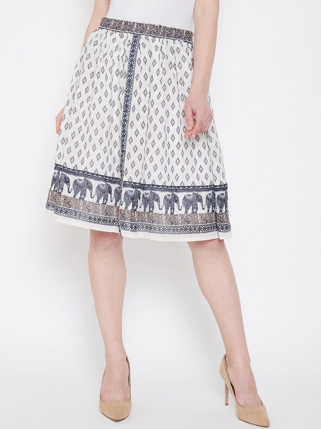 baesd women animal printed a-line knee length skirt