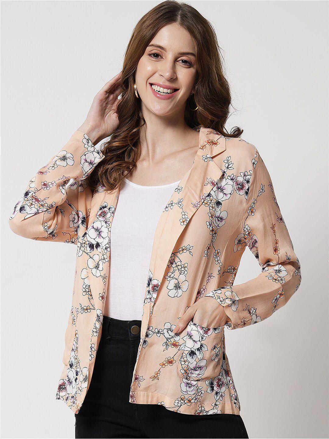 baesd women blue & white printed shrug