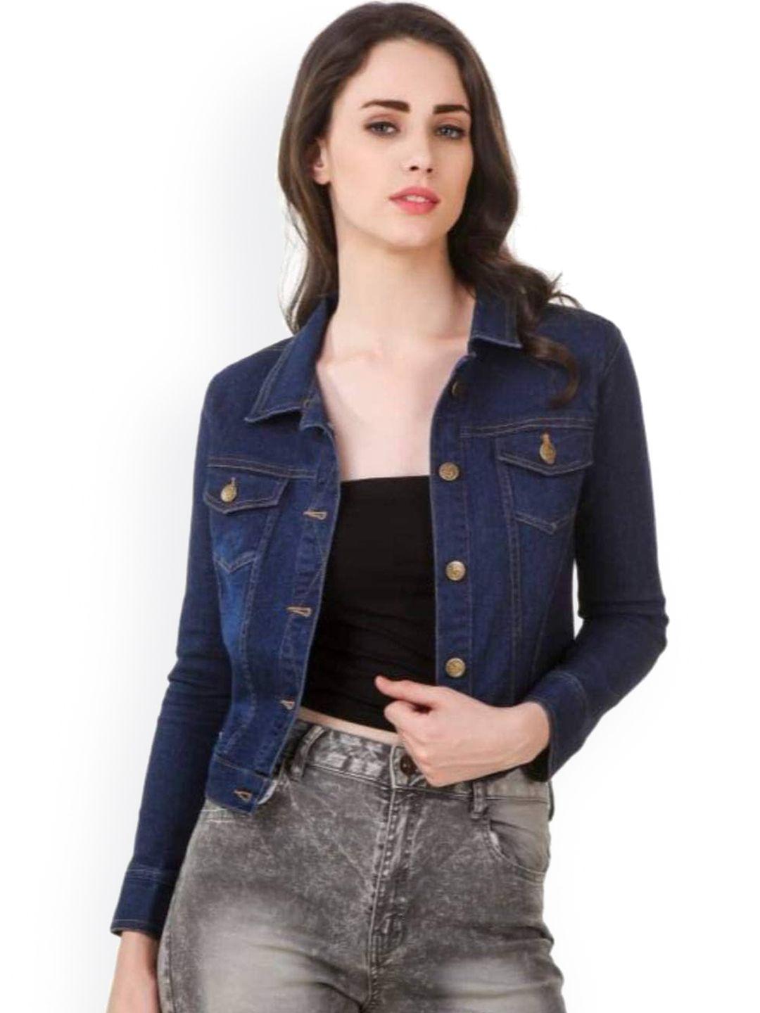 baesd women blue fashion jacket