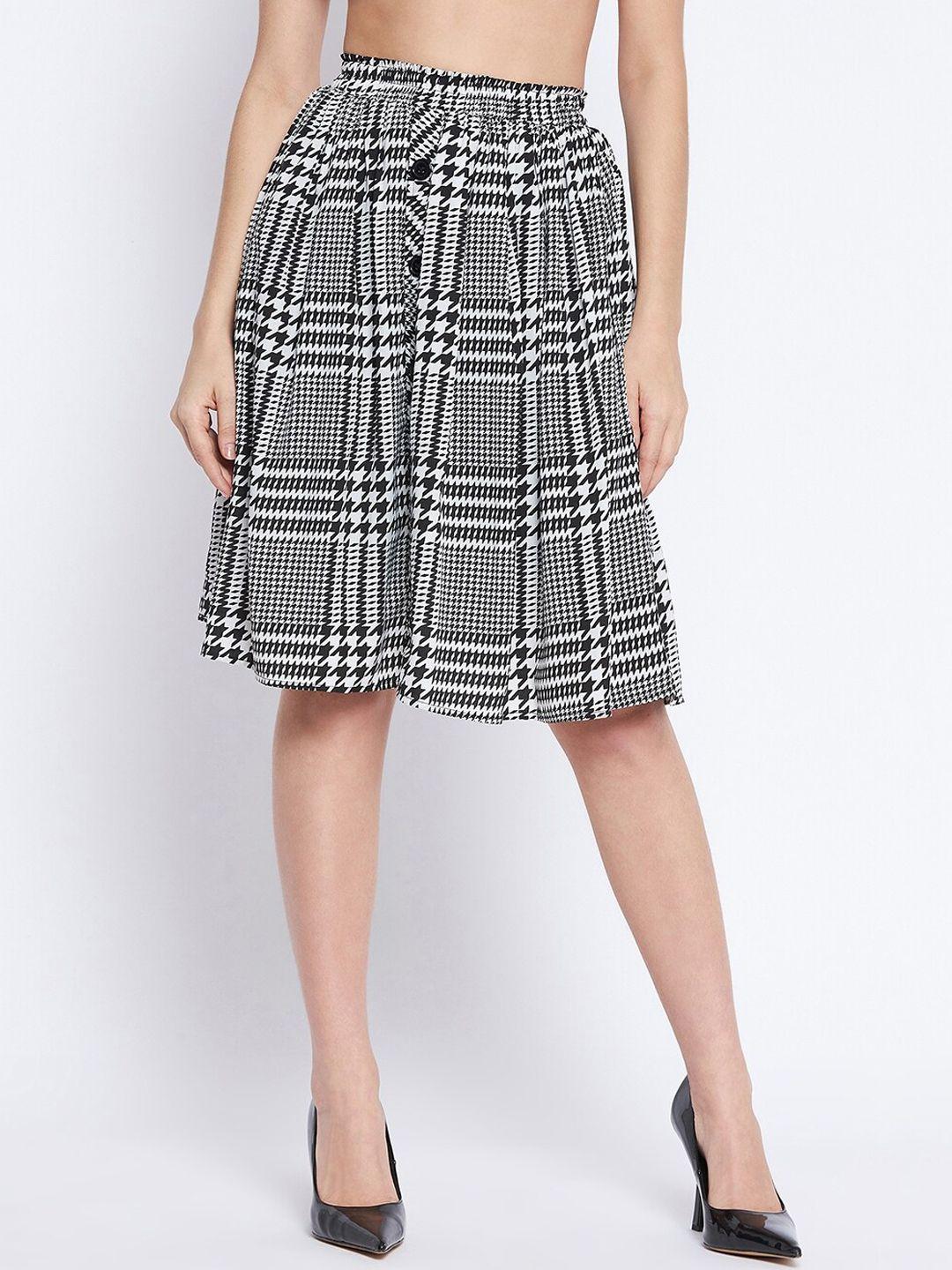 baesd women conversational printed a-line knee length skirt