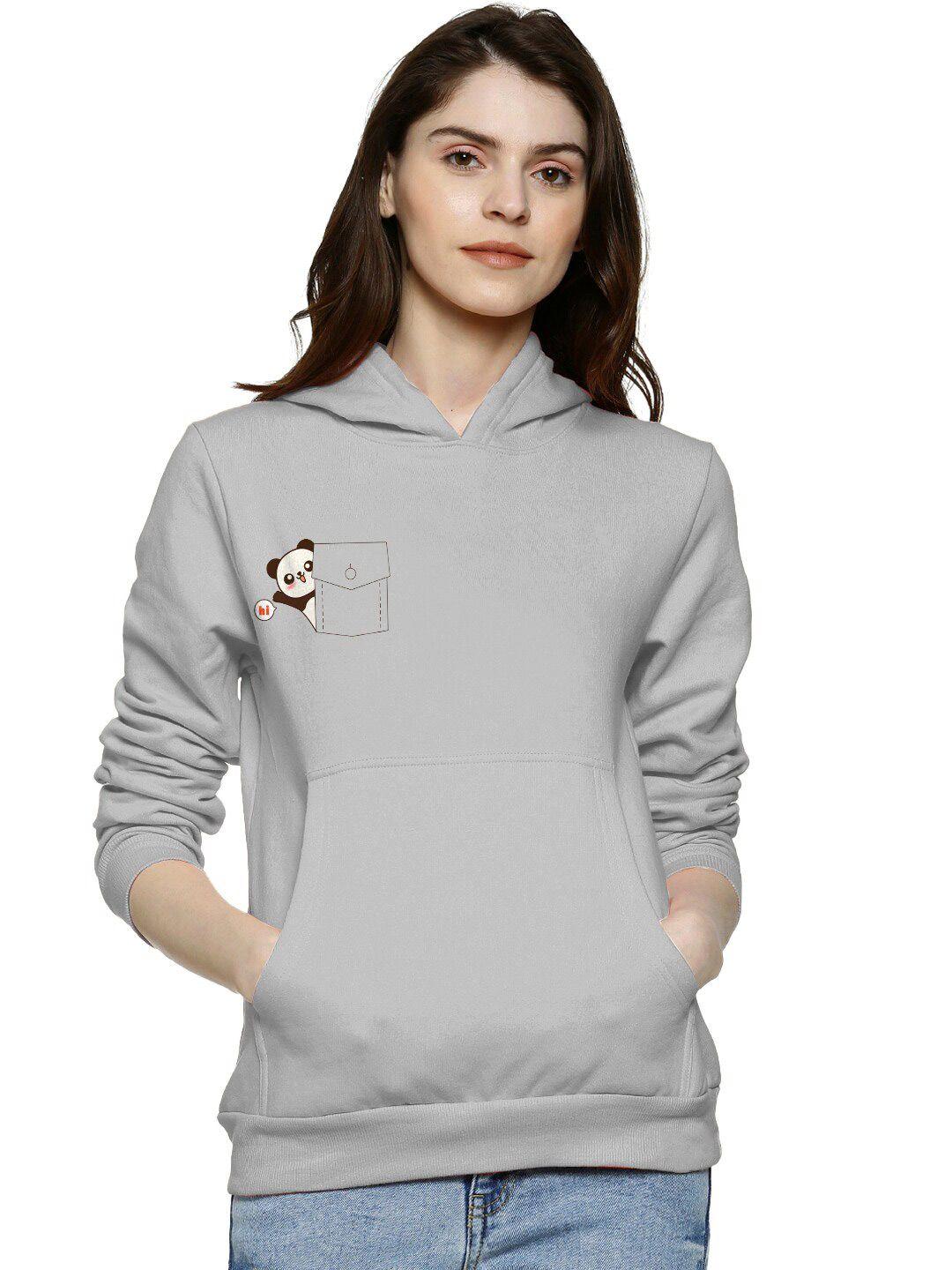 baesd women grey hooded sweatshirt