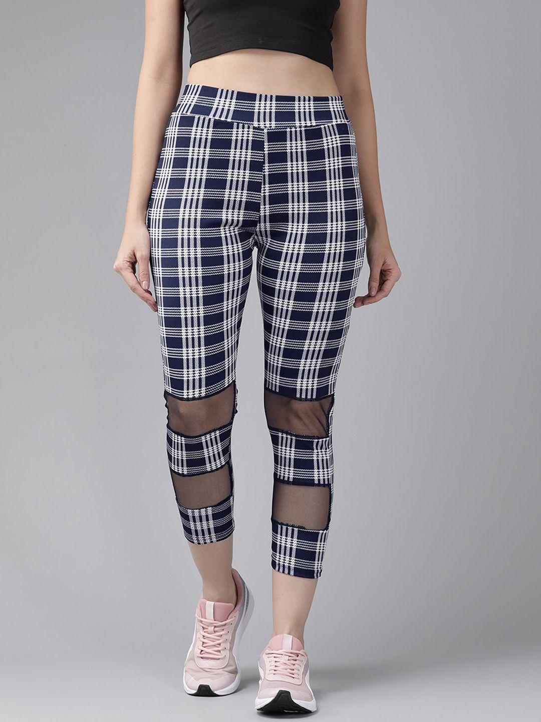 baesd women mid-rise checks track pants