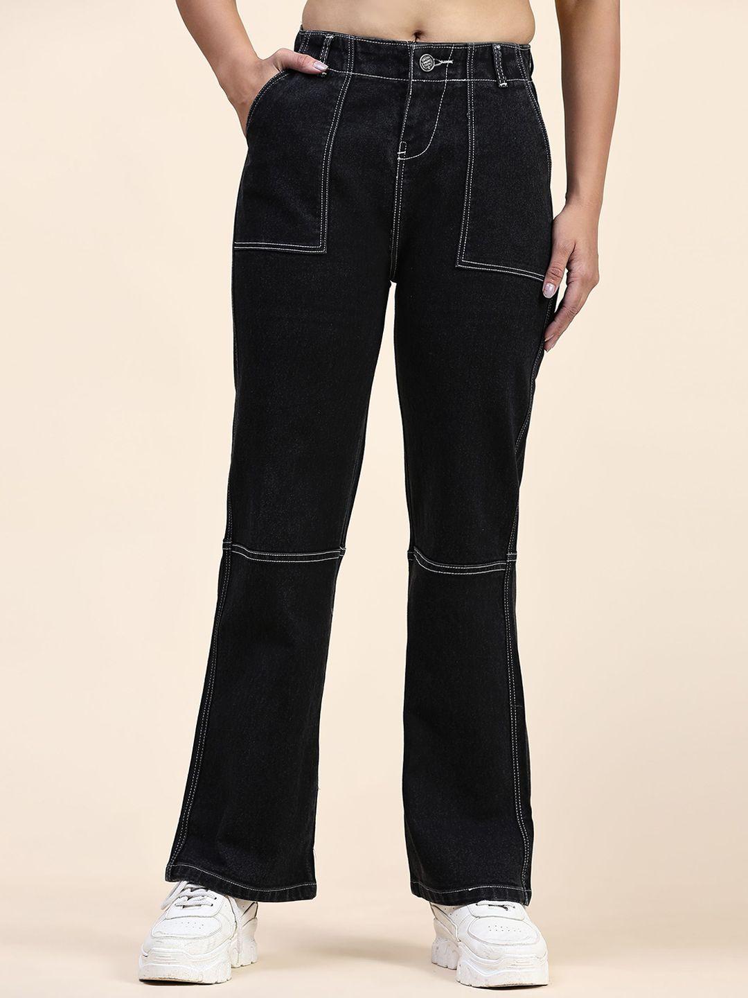 baesd women mid-rise clean look jeans