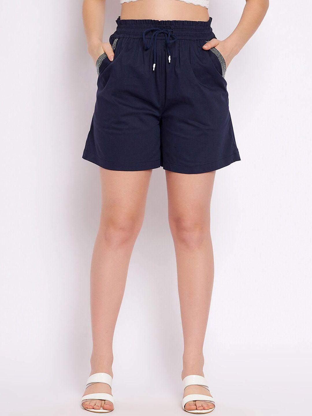 baesd women mid rise cotton shorts