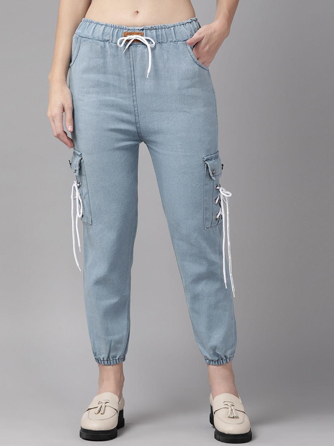 baesd women mid-rise relaxed-fit joggers