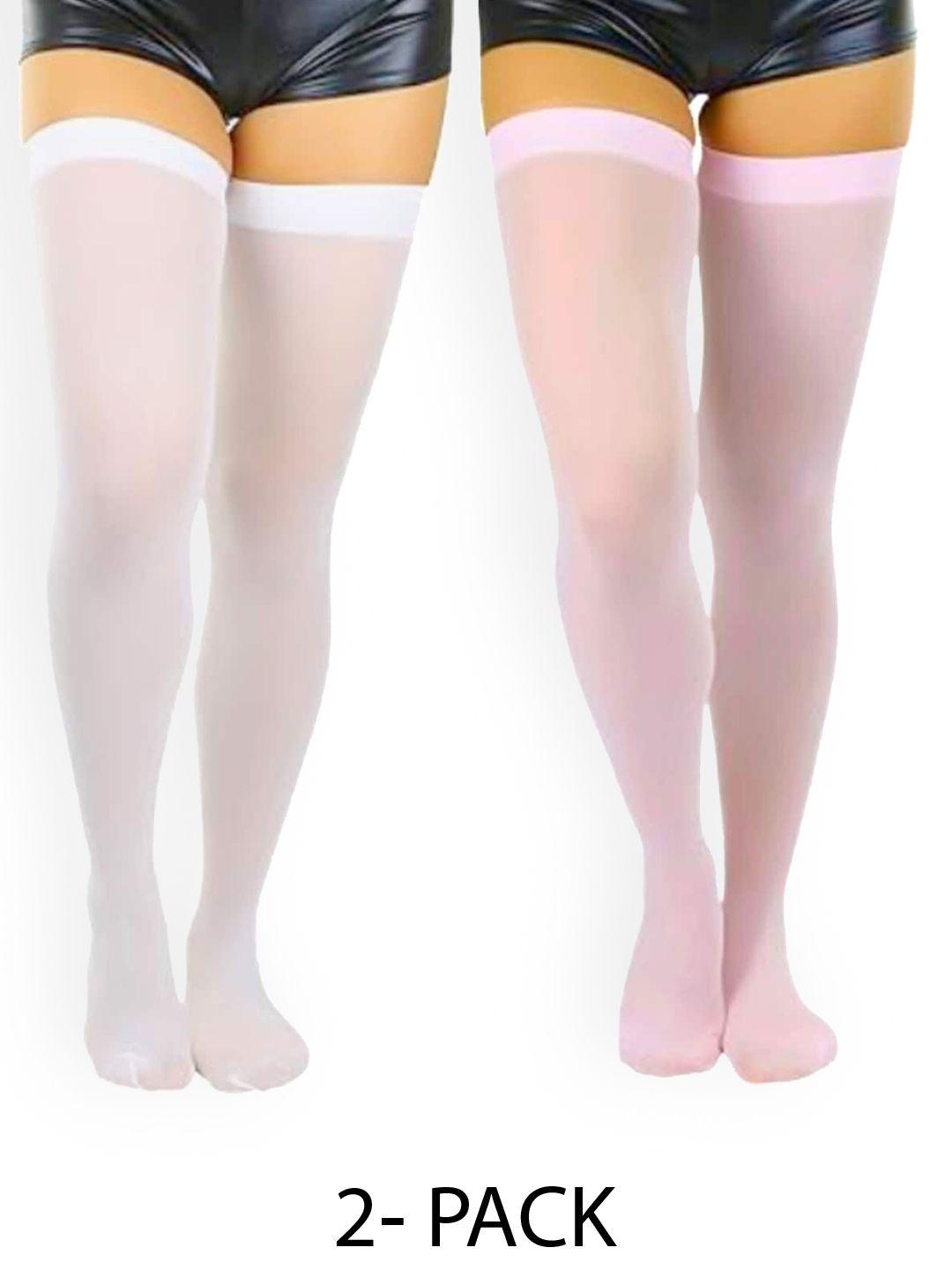 baesd women pack of 2 thigh high sheer stockings