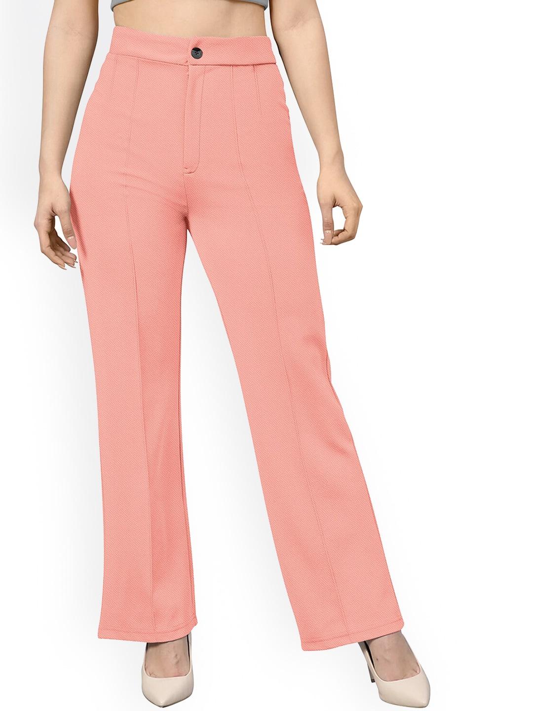 baesd women peach-coloured trousers
