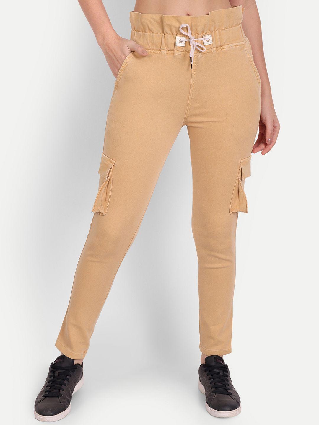 baesd women slim fit cargos trousers