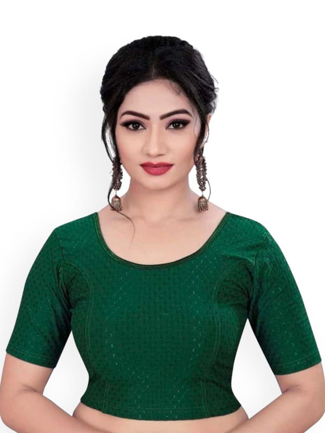 baesd woven design cotton lycra saree blouse