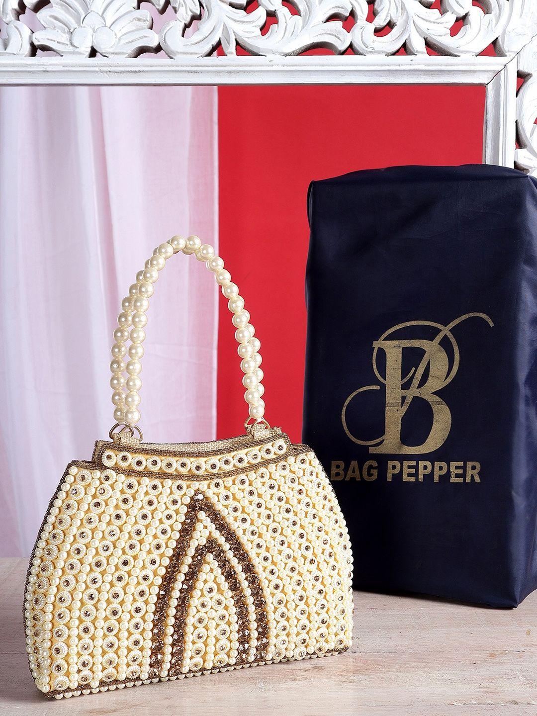 bag pepper embellished structured handheld bag