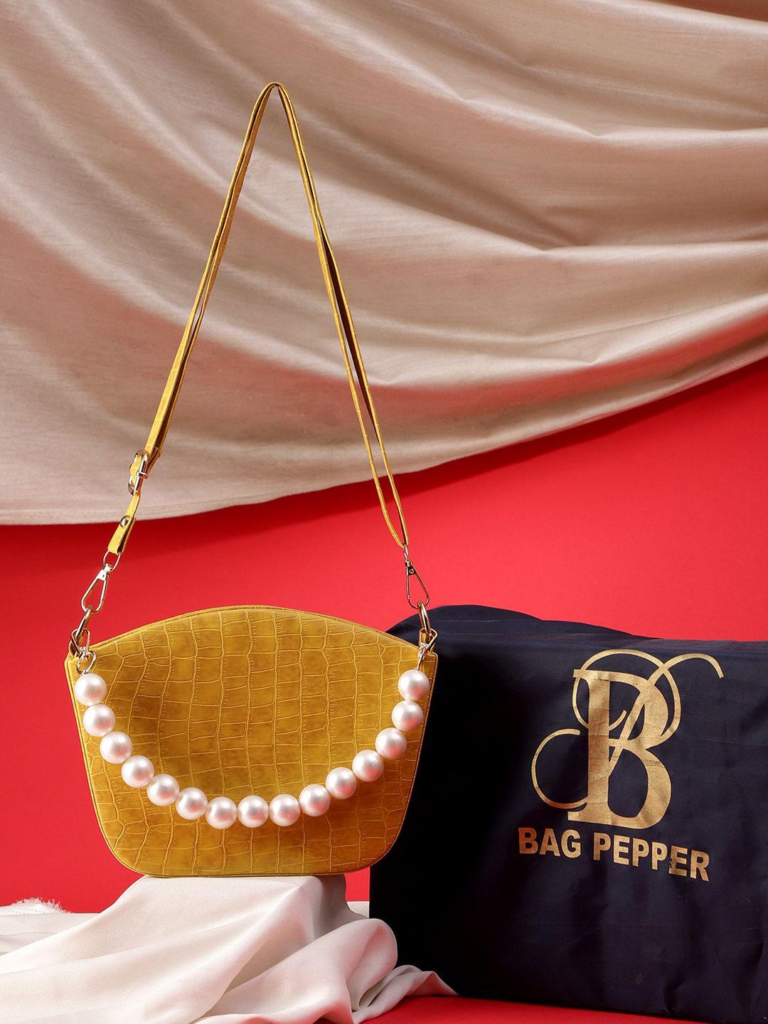 bag pepper textured structured sling bag