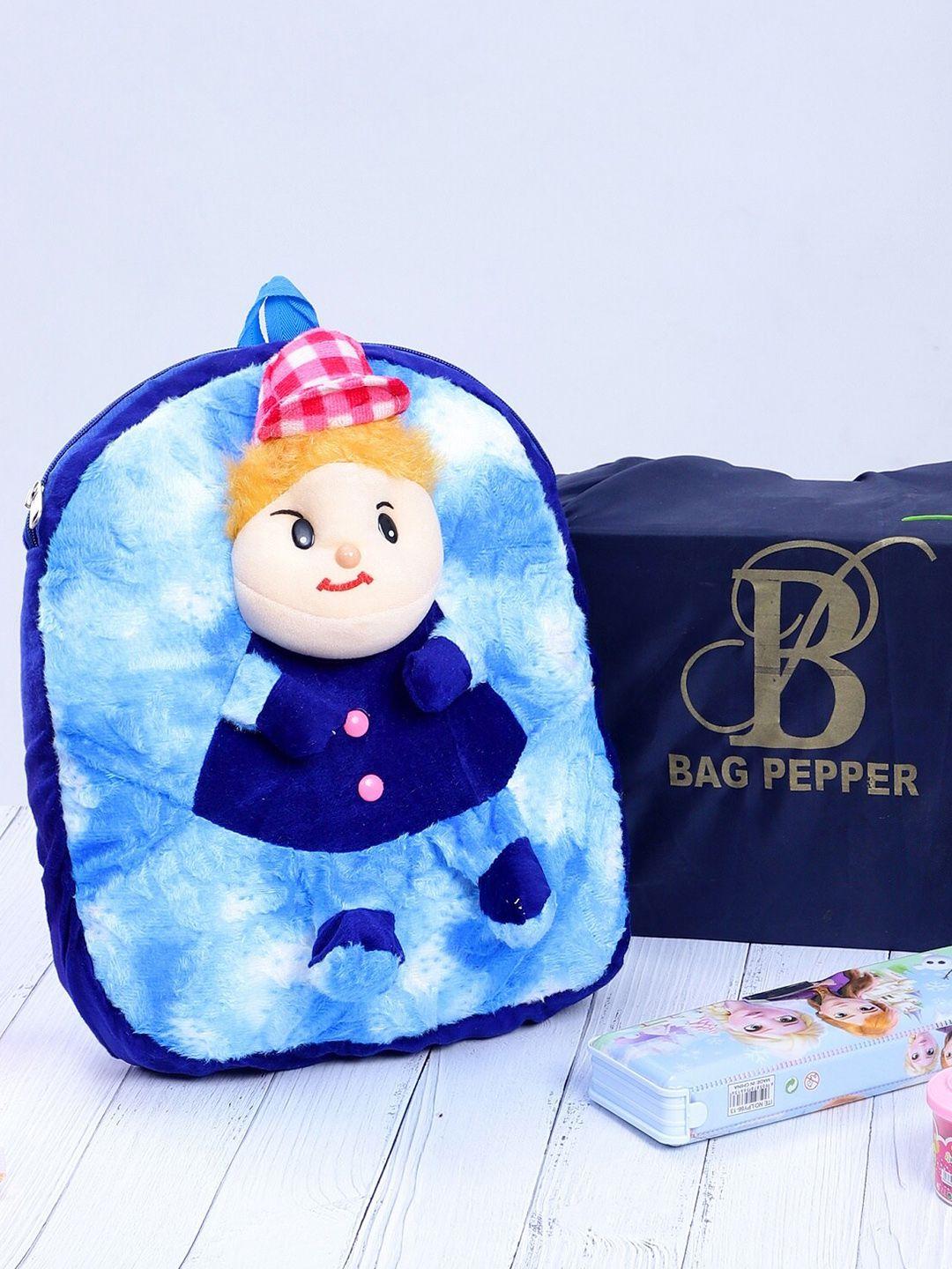 bag pepper unisex kids blue & white graphic backpack