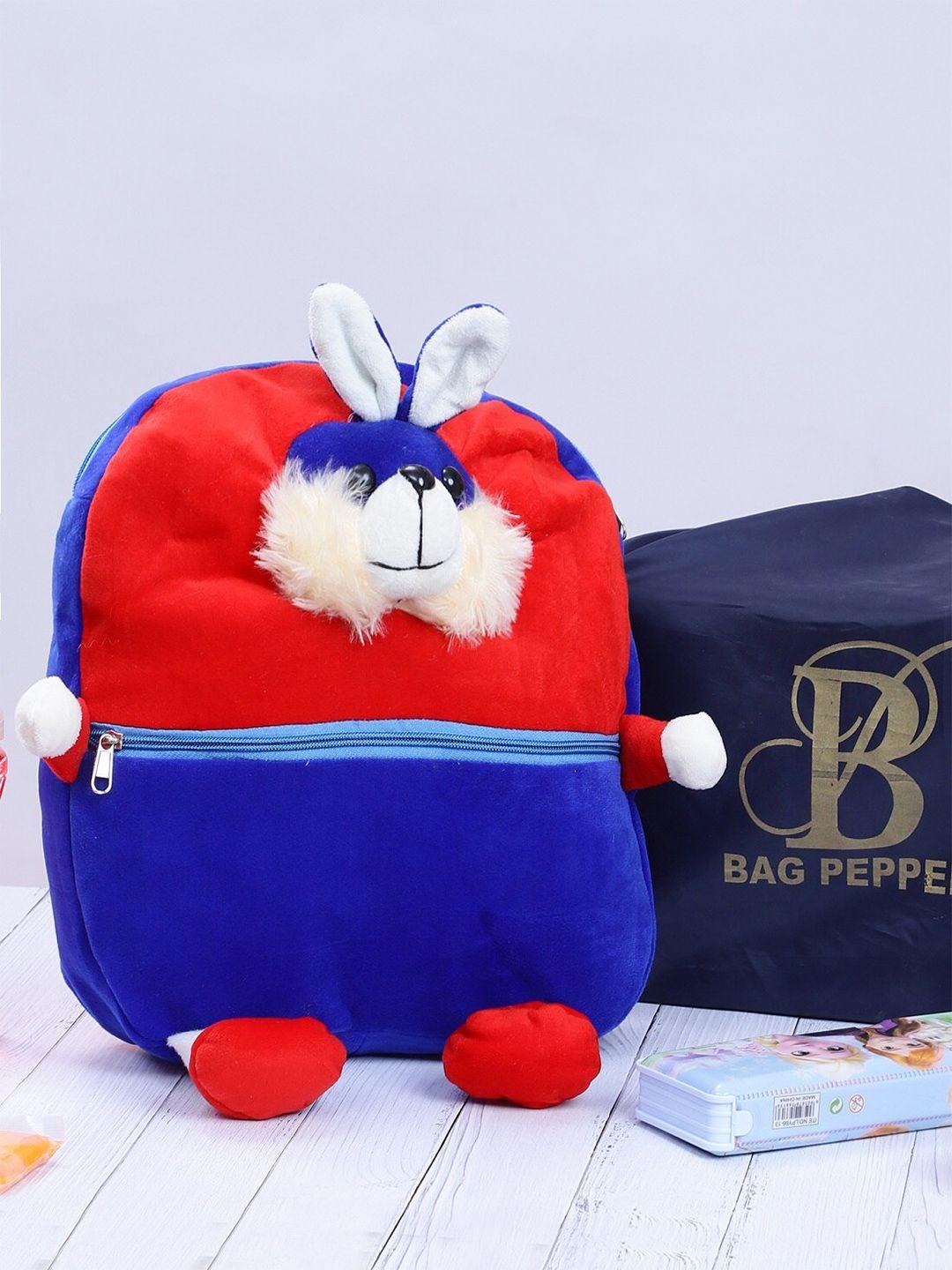bag pepper unisex kids maroon & blue backpack