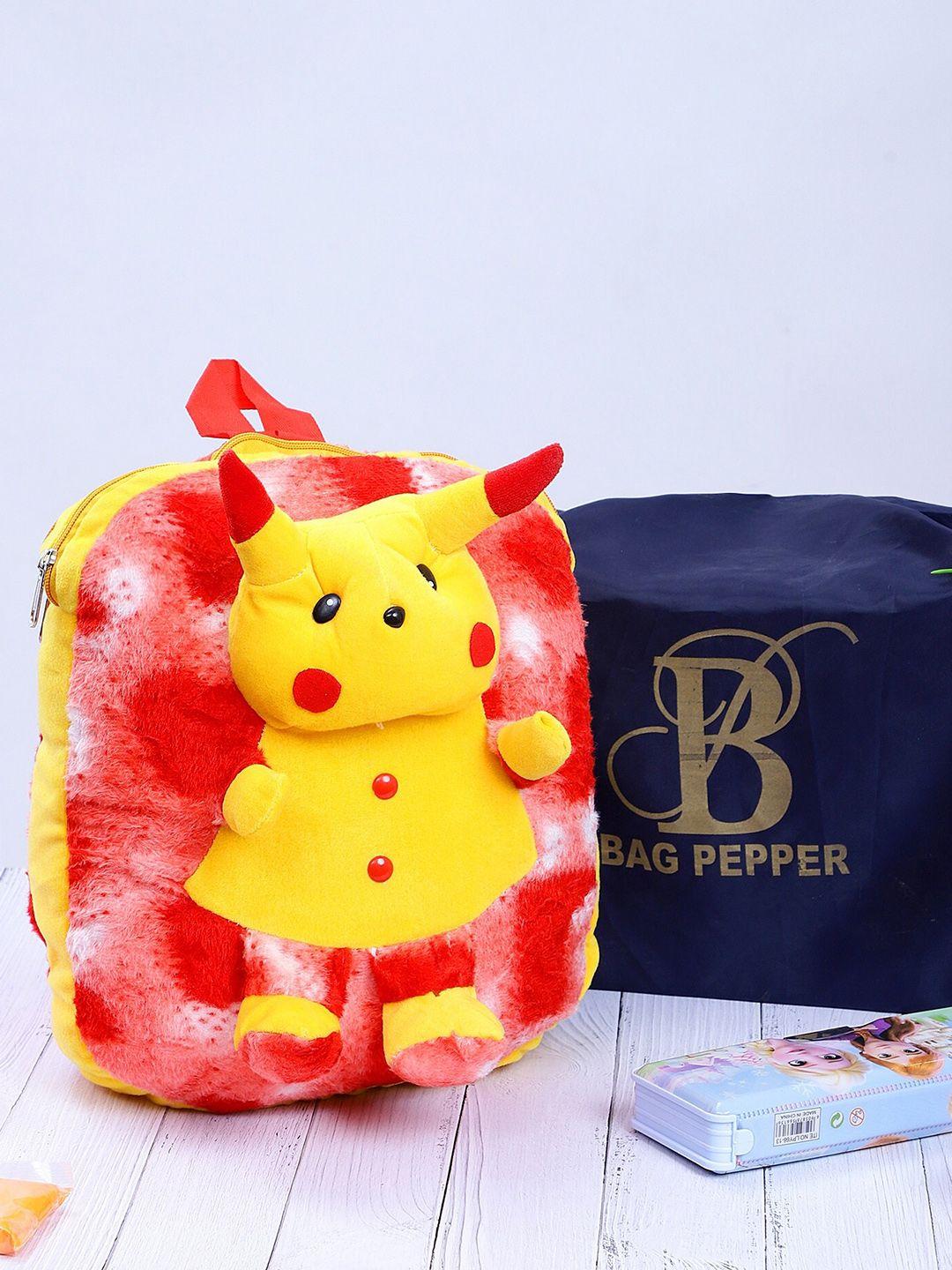 bag pepper unisex kids red & yellow graphic backpack