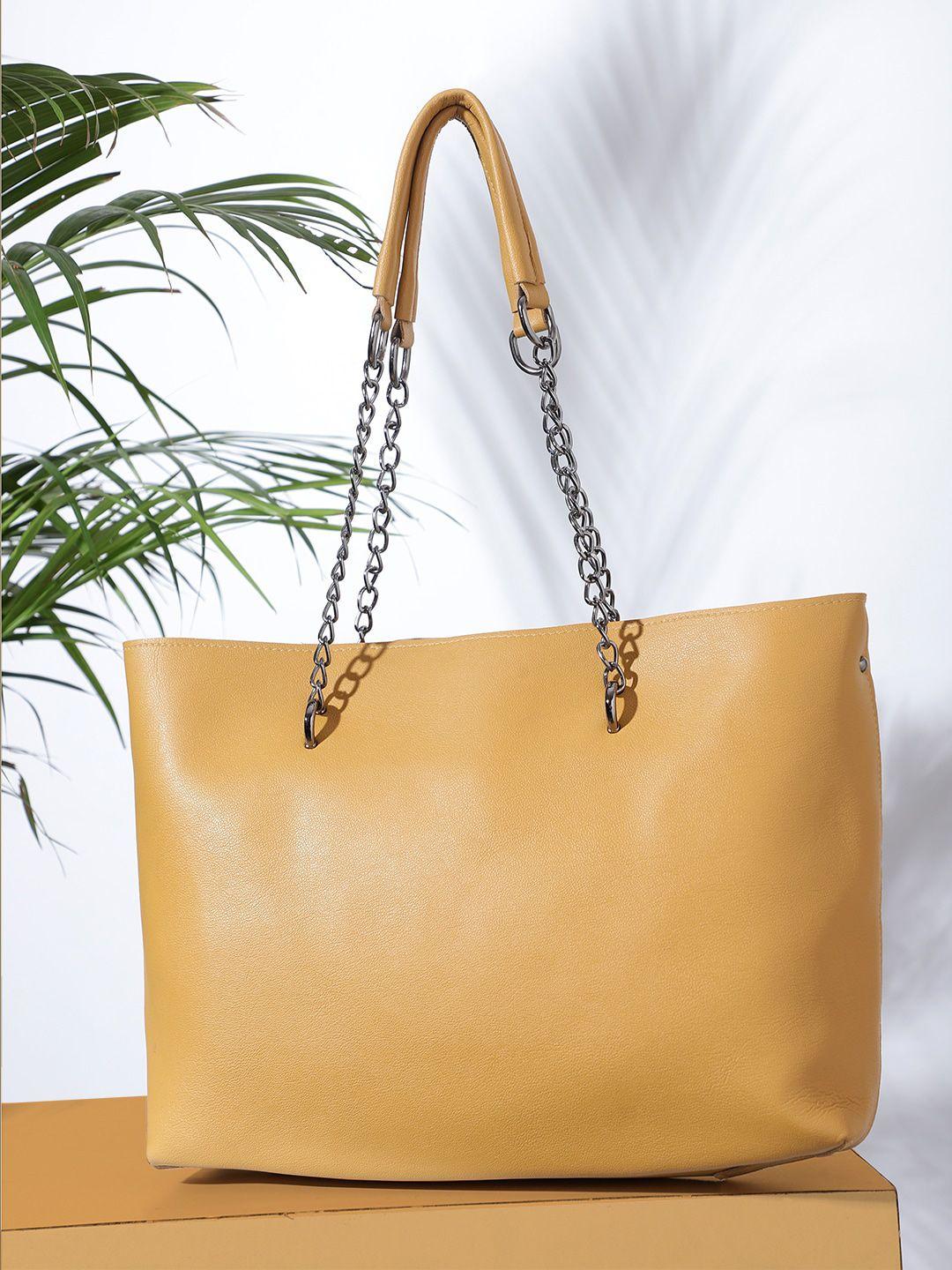 bag pepper yellow pu structured leather shoulder bag