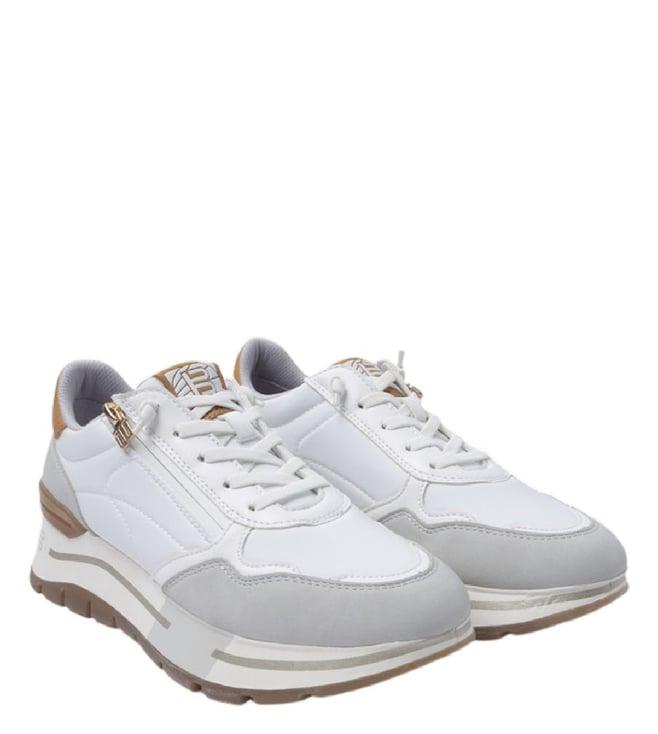 bagatt women's callisti light grey & multicolour mid top sneakers