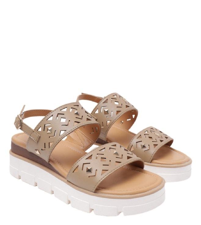 bagatt women's mariella light brown embellished back strap sandals