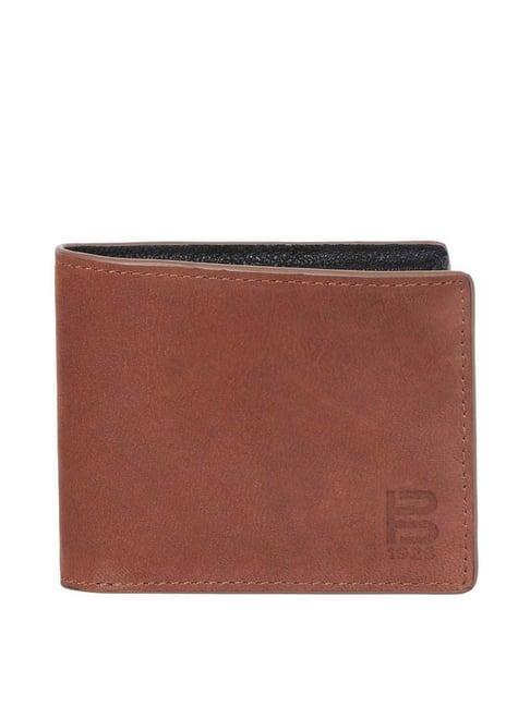 bagatt capua tan casual leather bi-fold wallet