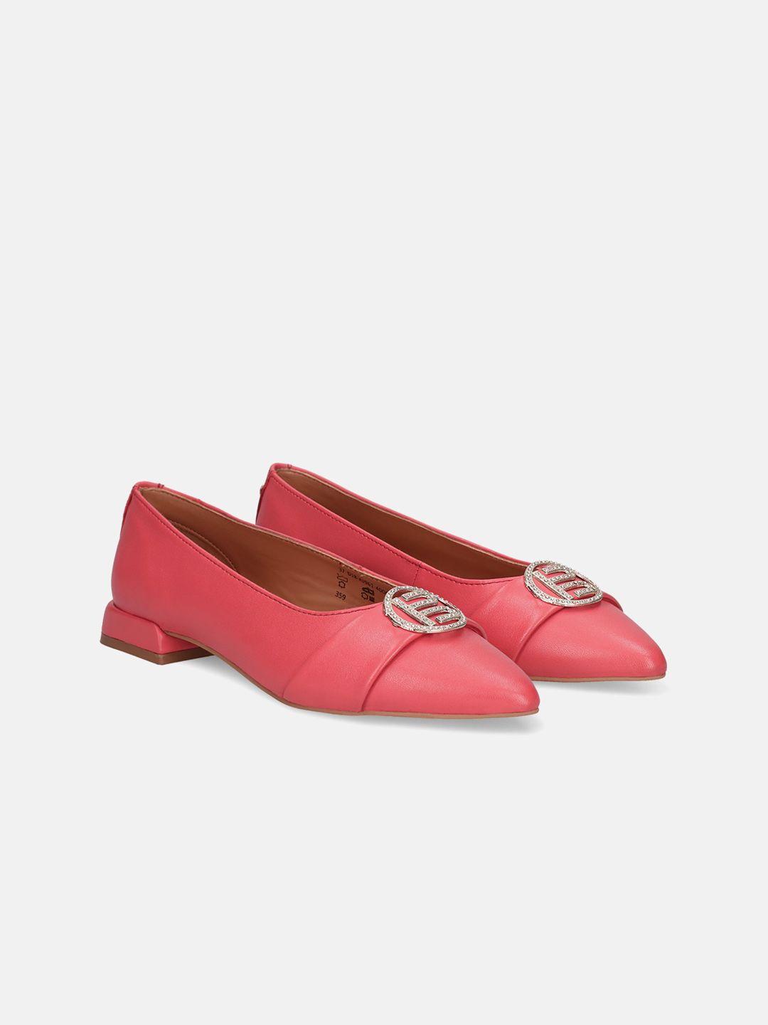 bagatt genevi pointed toe leather ballerinas