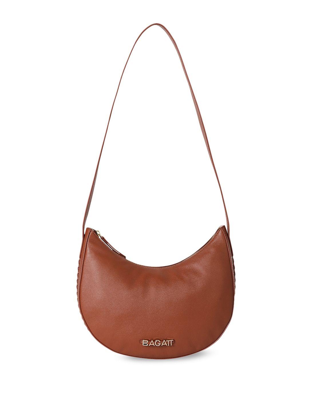 bagatt leather half moon hobo bag