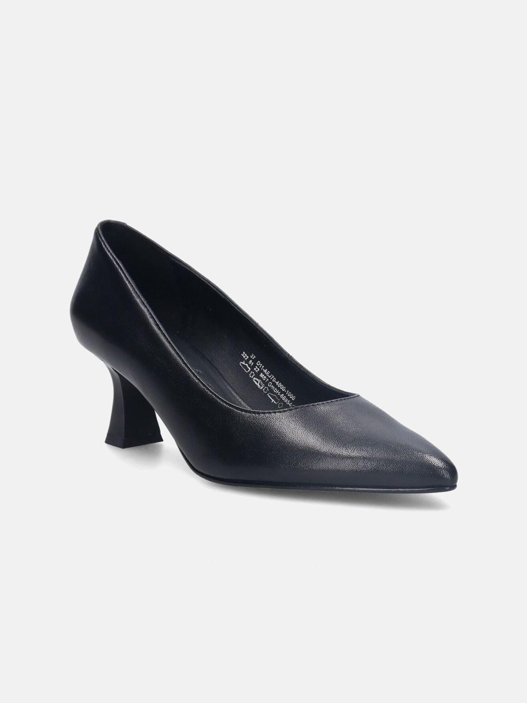 bagatt leather kitten heel pumps