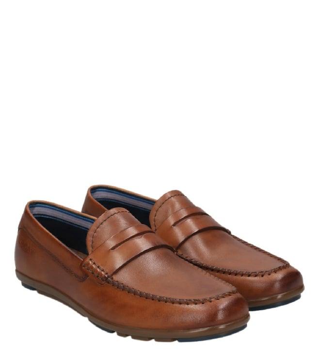 bagatt men's corrado driver cognac loafers