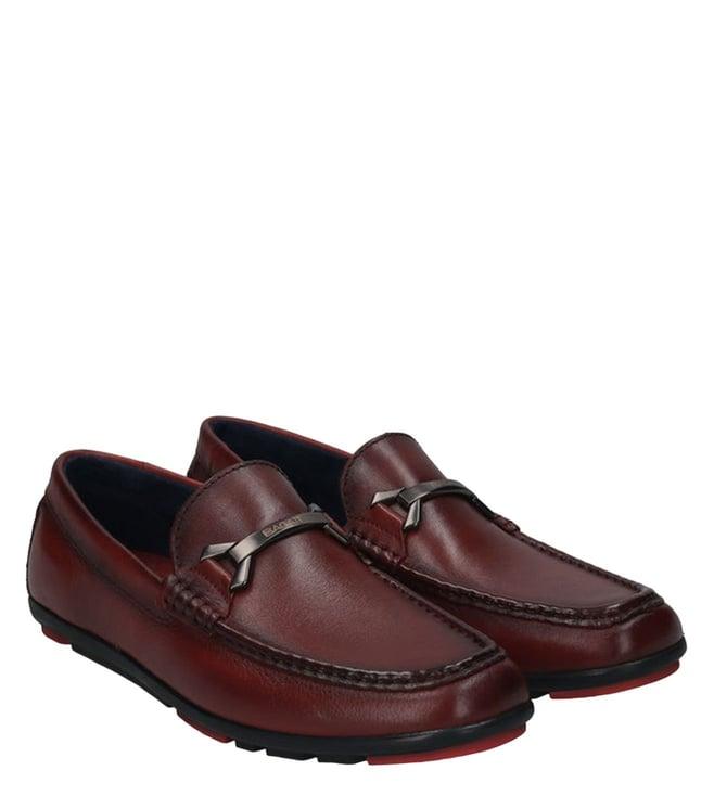 bagatt men's corrado driver red loafers