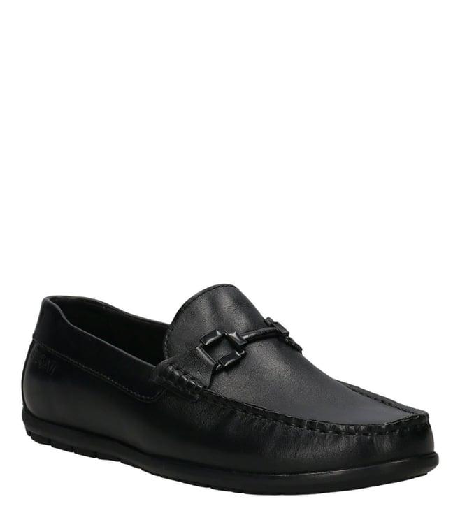 bagatt men's xline drivers black loafers