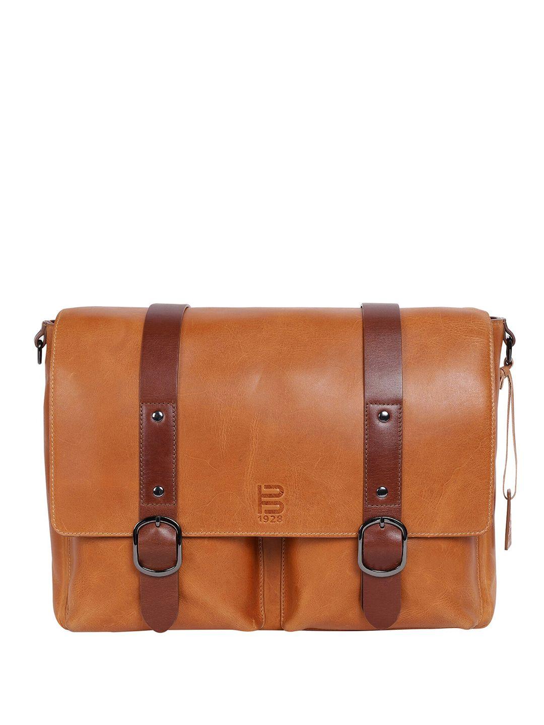 bagatt men leather laptop bag - up to 13 inch laptop