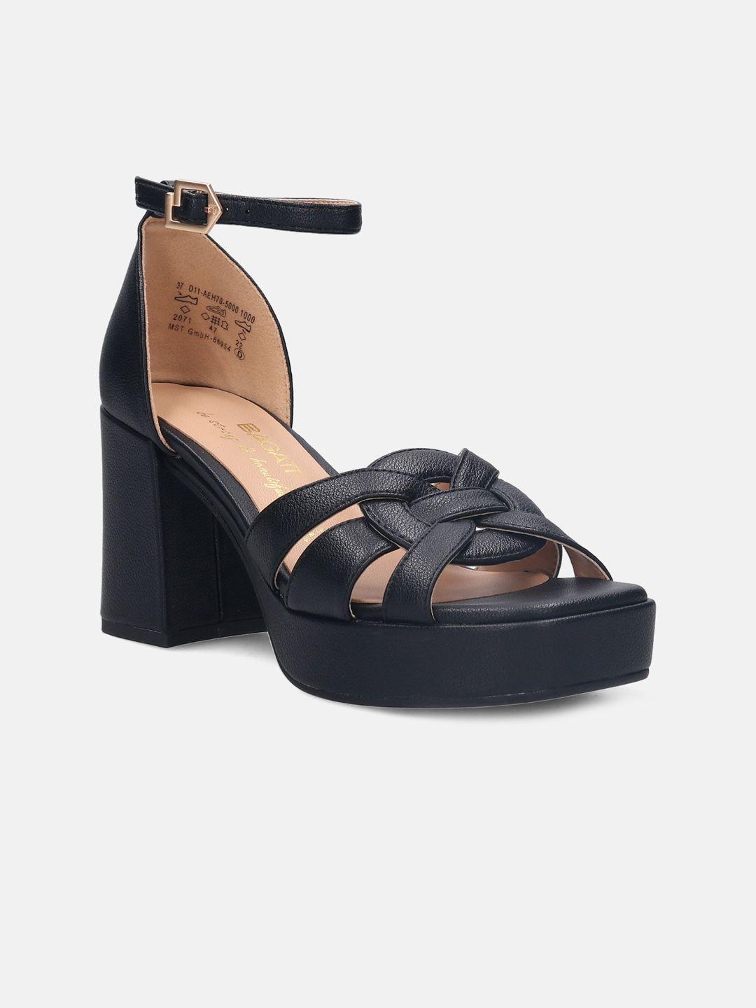 bagatt textured platform heels