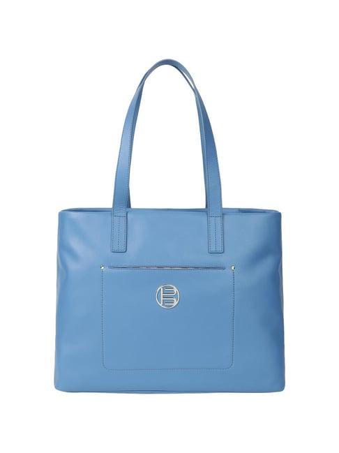 bagatt veneto blue solid large tote handbag