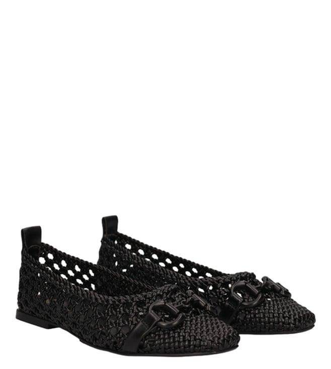 bagatt women's amalia black woven ballerinas