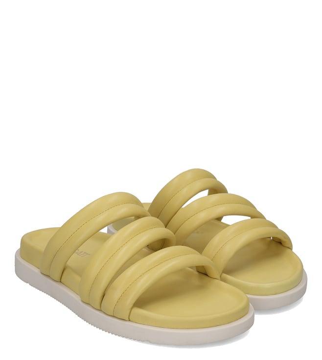 bagatt women's chandra yellow slide sandals