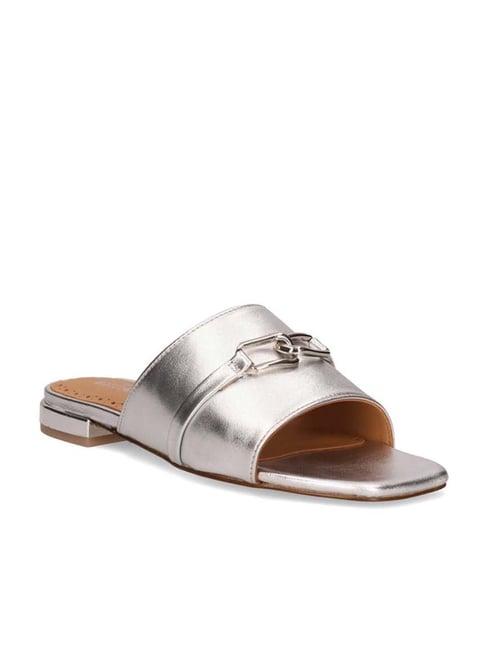 bagatt women's glaze silver casual sandals