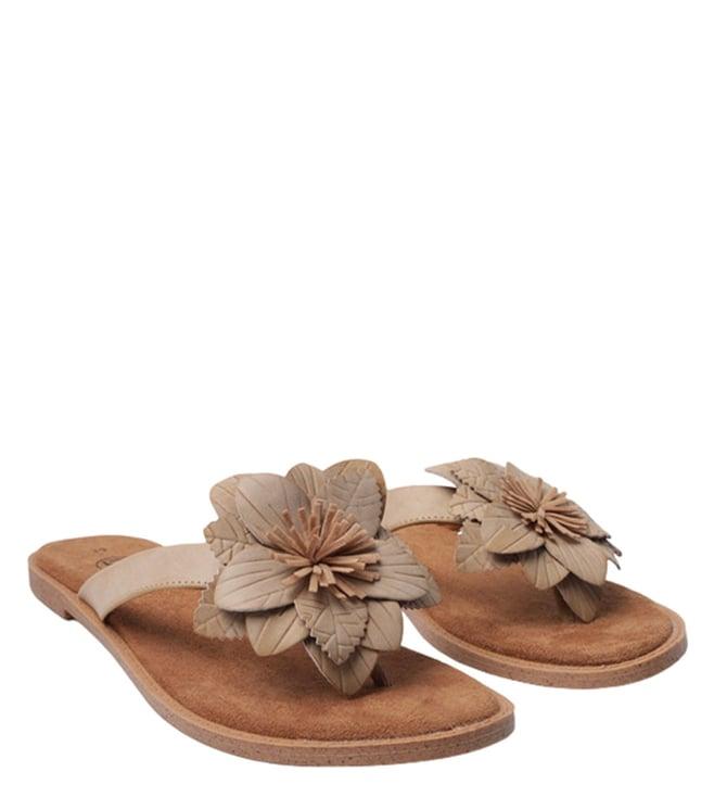 bagatt women's goldy beige thong sandals
