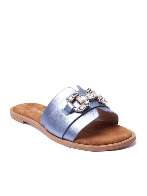 bagatt women's goldy light blue casual sandals