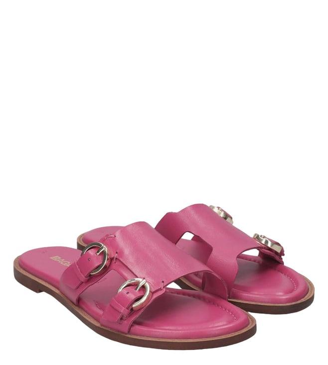 bagatt women's goldy pink slide sandals