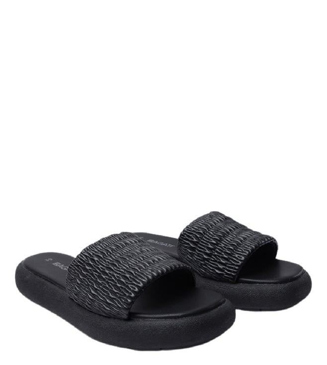 bagatt women's jasmina black slide sandals