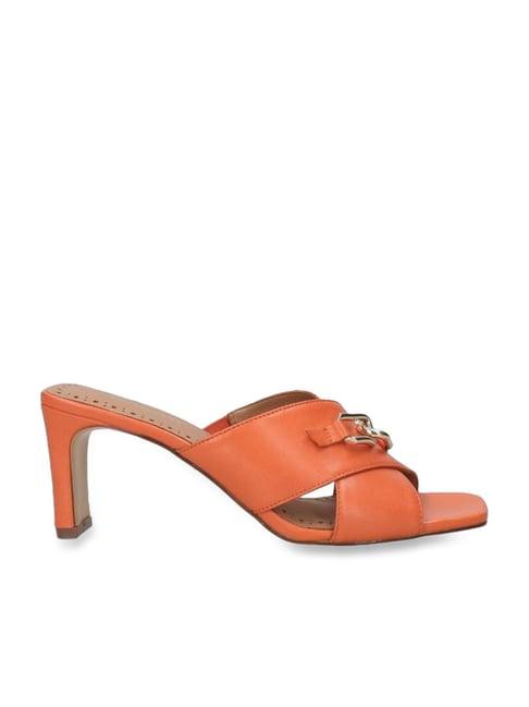bagatt women's jaya orange cross strap sandals