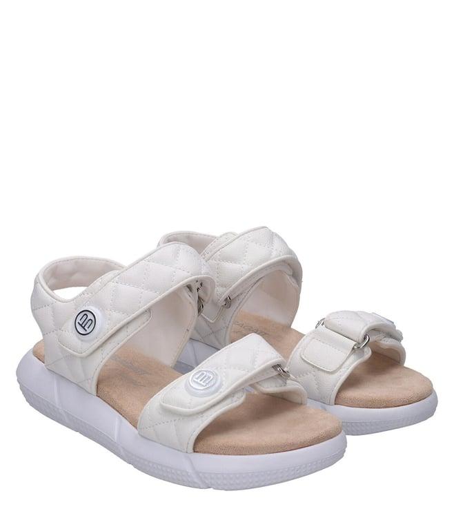 bagatt women's jersey logo flatform white floater sandals