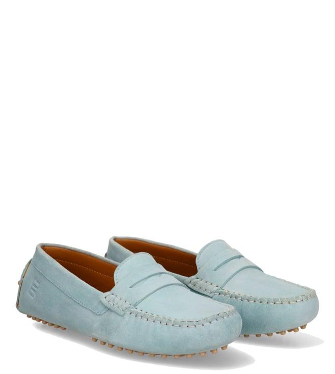 bagatt women's lilly slip on drivers light blue loafers