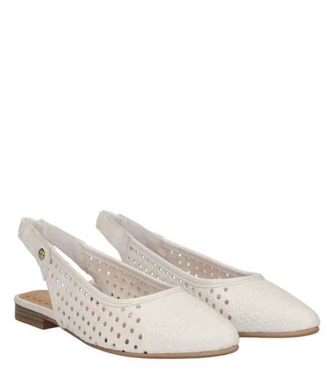 bagatt women's loraine white perforated sling back sandals