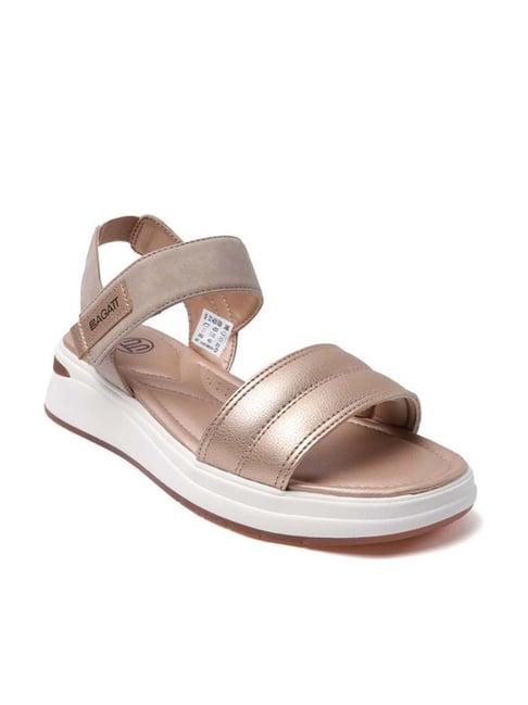 bagatt women's nira rose gold ankle strap sandals