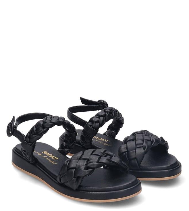 bagatt women's ravenna woven black back strap sandals