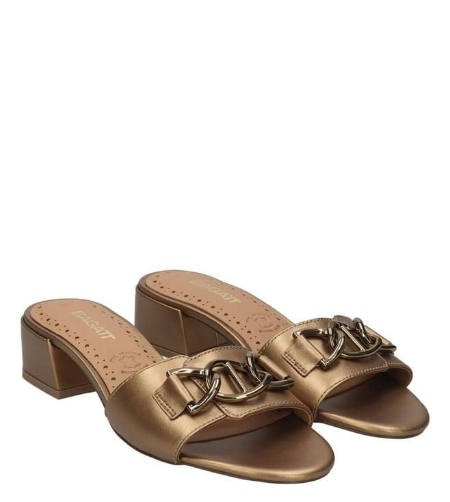 bagatt women's ring metallics slide sandals